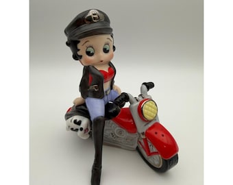 Vintage 1999 Betty Boop Bikin' Betty Motorcykel Salt- och pepparkar Limited
