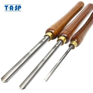 HSS Woodturning Tools Set – Bowl, Spindle Gouges with Wooden Handles (Wood Lathe Chisels)