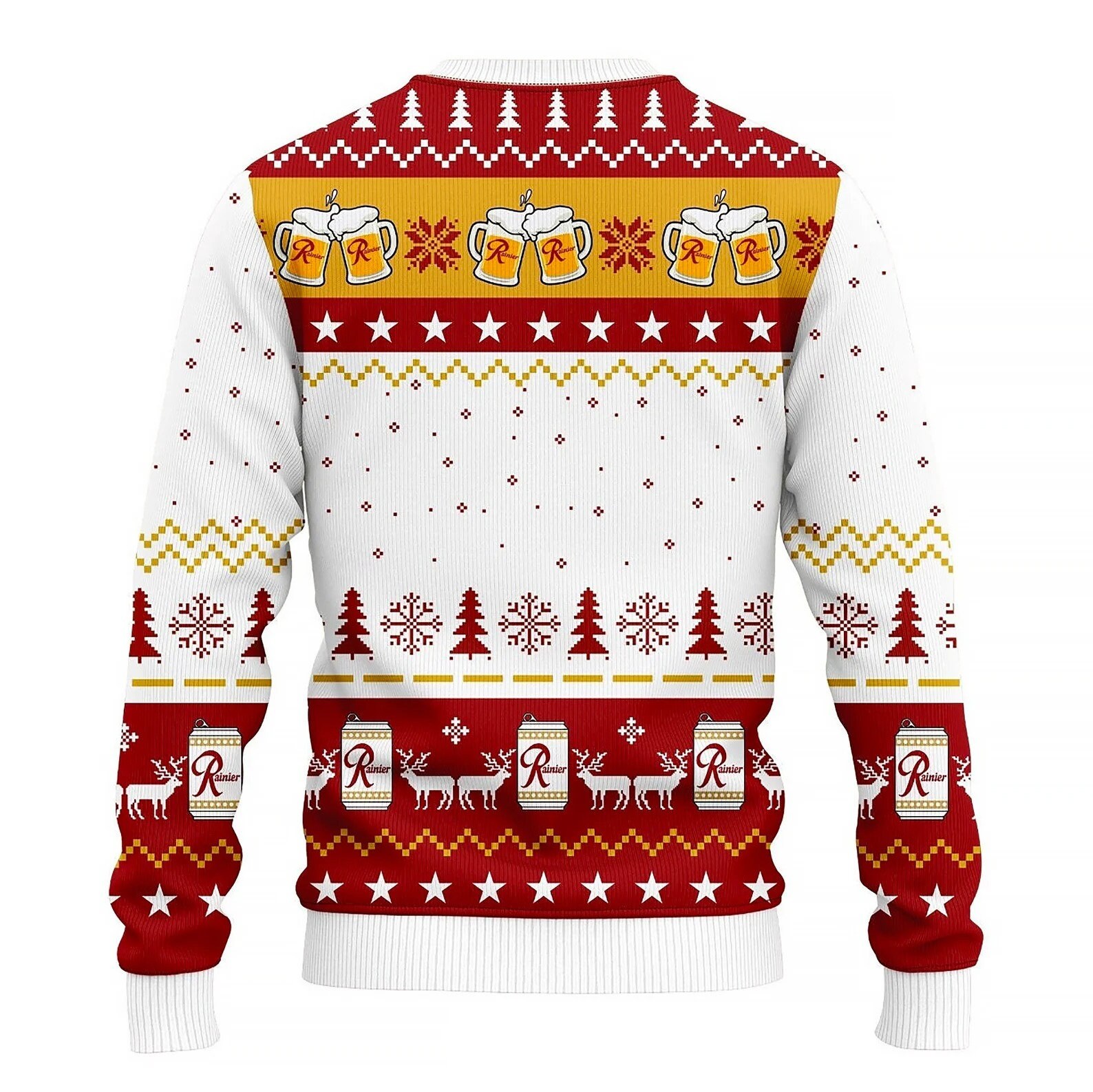 Rainier Beer Ugly Knitted Christmas 3D Sweater