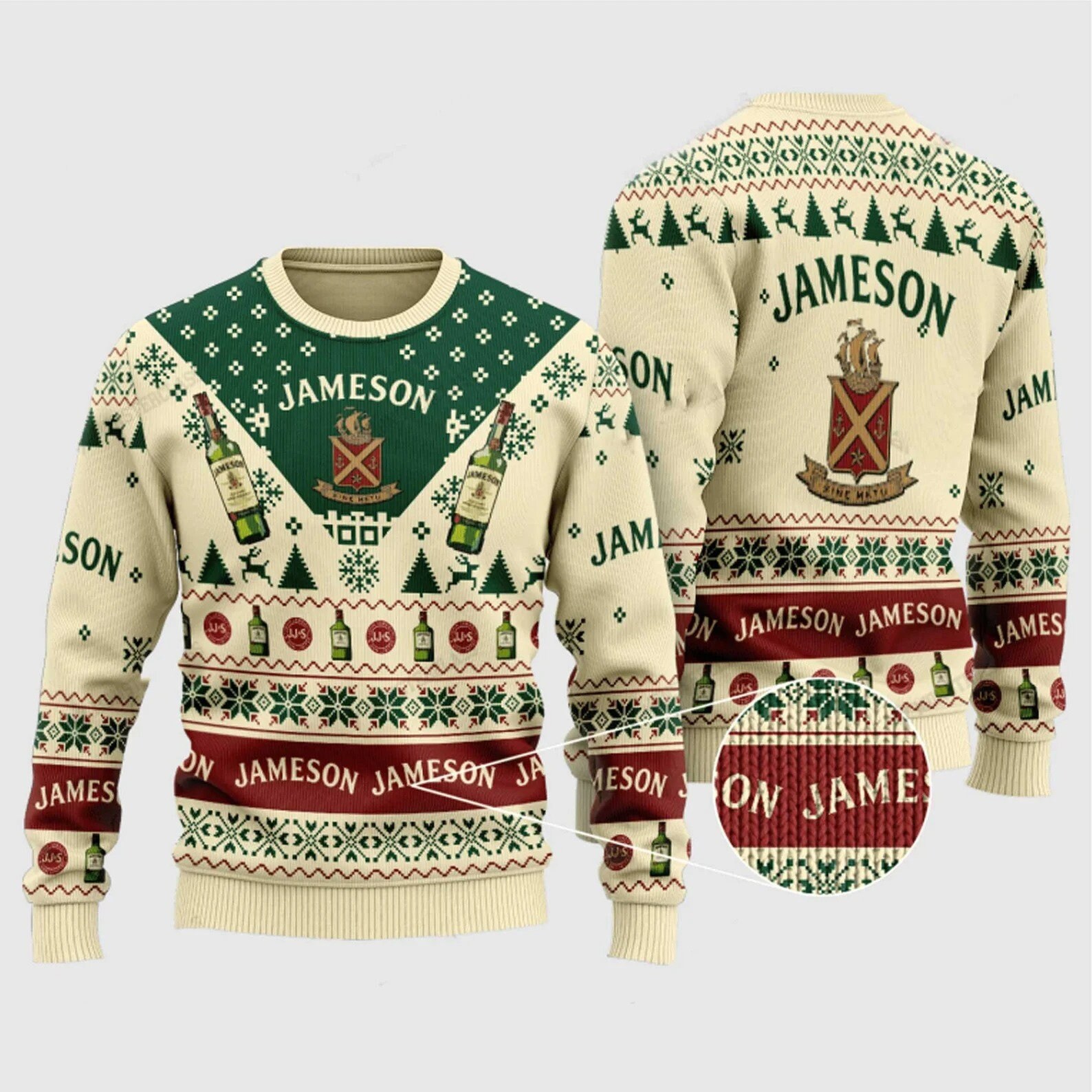 Discover J A M E S O N Irish Whiskey Ugly Christmas Sweater