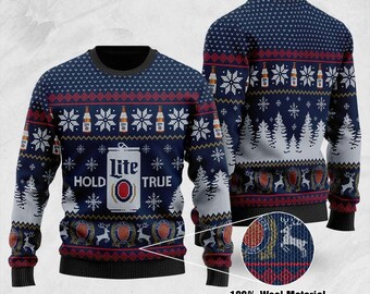 Miller Lite Christmas Sweater - Etsy
