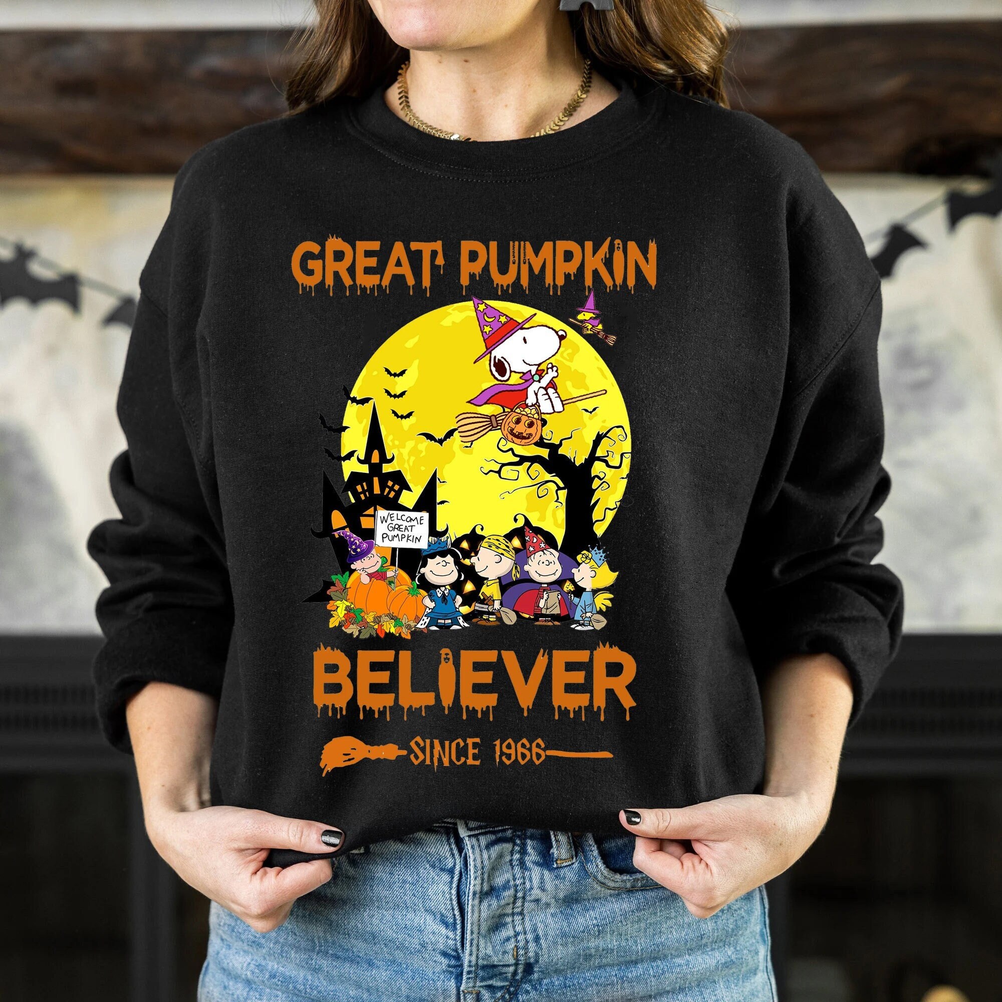 Great Pumpkin Believer Since 1966 Peanut Snoopy Sweatshirt