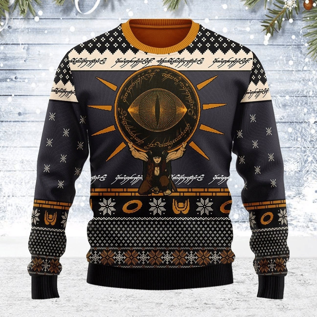 Discover Eye of Sauron Black Knitted Sweater