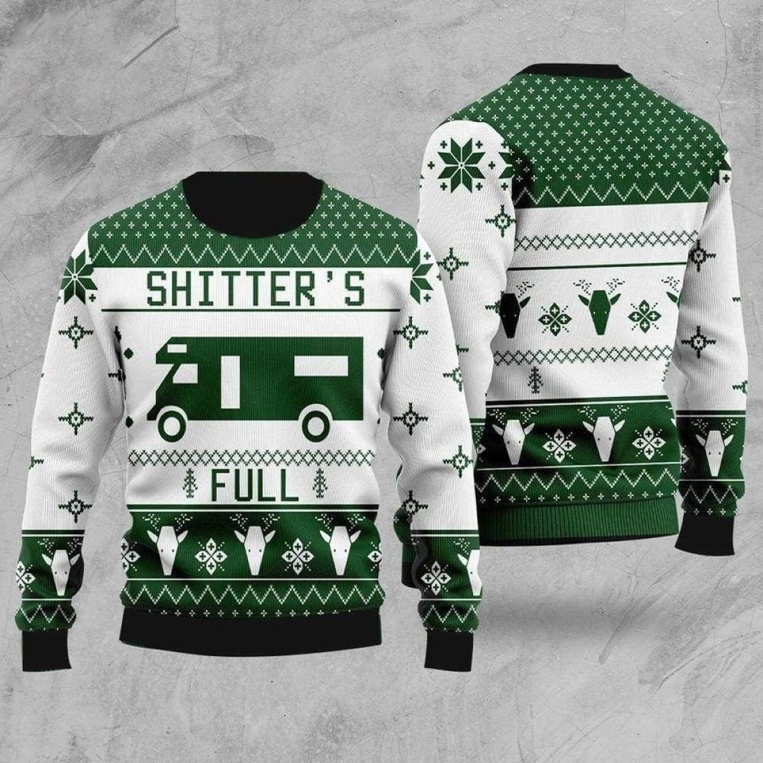 Discover Shitters Full Knitted Ugly Christmas Sweater