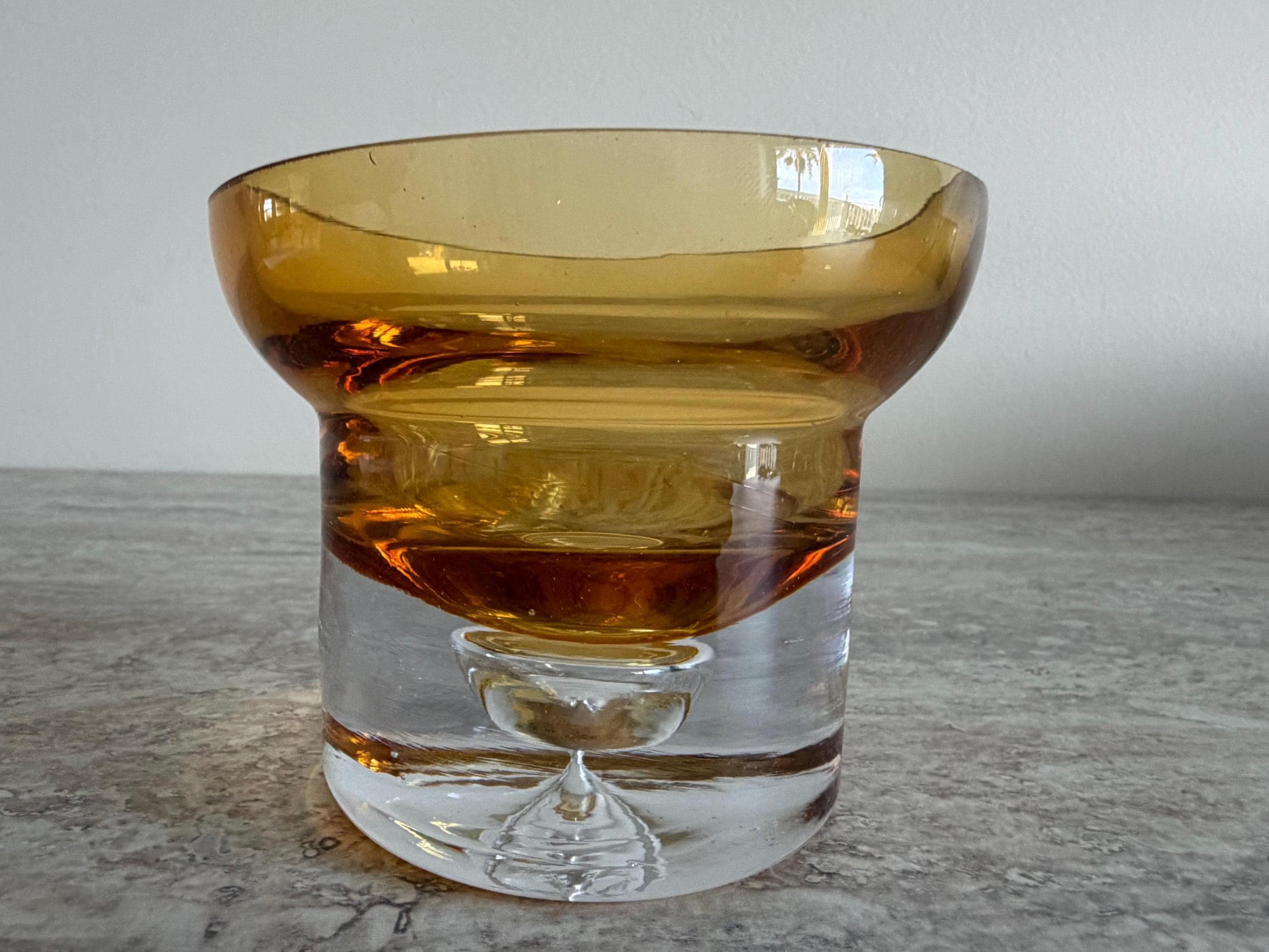 Mid Century Amber Glass - Etsy