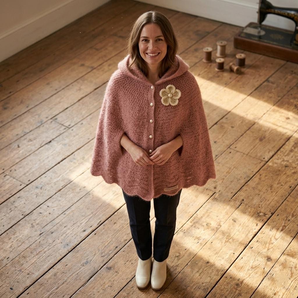 29 Cloak Crochet Patterns for Dramatic Layers, Cozy Texture, and Costume-Worthy Style 6 Crochet Hooded Cape