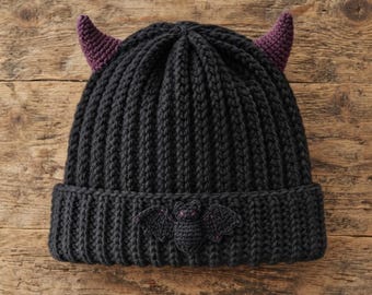 Haakpatroon voor een vleermuismuts, haakpatroon voor een Halloweenmuts, vleermuismuts voor kinderen (PDF), geribbeld haakpatroon voor een muts, Halloweenmuts voor kinderen (PDF)