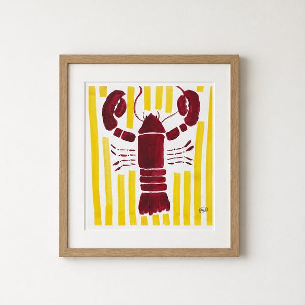 Watercolor Lobster Painting