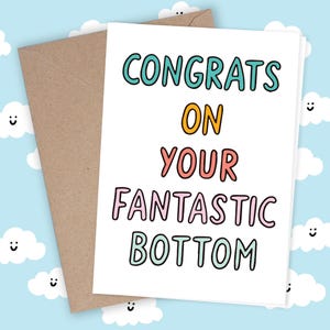 Grappige Valentijnsdag Valentijnskaart Leuke humor Gefeliciteerd met je fantastische billen Veronica Dearly Illustratie Jubileum Goed gedaan Yay Comic