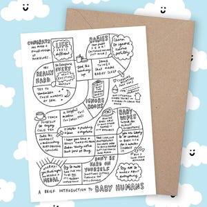 Eine kurze Einführung in die Baby Mensch Dusche Neugeborenen Herzlichen Glückwunsch Glückwünsche Schwangere Schwangerschaft Geschlecht offenbaren Karte Lustige Veronica Liebe Art