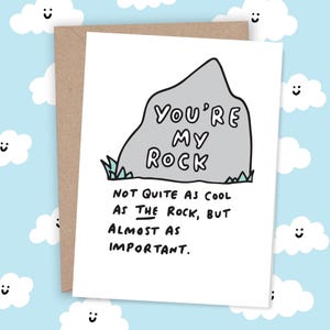 You 're My Rock, Not Ganz so cool wie der Rock Lustige Veronica Liebe Grüße Karte Danke Freund Mama Papa Grand Geburtstag Vatertag