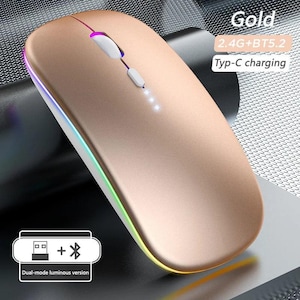 Wireless Mouse Rechargeable Silent Led Backlit Mice Pc Laptop Computer Mous 2.4Ghz Receiver Bluetooth Dual Mode Optical Mice