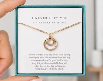 Memorial Necklace, Memorial Gift from Heaven, Sympathy Gift for Loss, Letter from Heaven Necklace, Passed Mother or Father Keepsake,