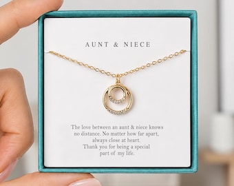 Aunt Necklace Gift from Niece, Aunt Birthday Gift, Aunt Niece Necklace, Mother's Day Gift for Aunt, Knot Necklace, Aunt Christmas Gift,