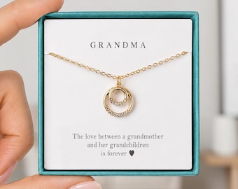 Grandma Necklace, Grandma Gift from Grandchildren, Grandmother Gift, Gift for Grandma, Grandmother Jewelry, Grandma Birthday Gift,
