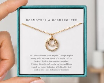 Godmother Necklace, Gift for Godmother from Goddaughter, Godmother Gift, Mother's Day Gift for Godmother, Godmother Birthday Gift,