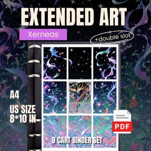 Xerneas 91/86 Extended Art Binder set | Michi Method placeholder | Digital Download PDF | 9 Card Display Frame Insert A4 +US