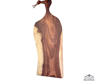 Indian Rosewood Charcuterie Board with Handle Item # 2606ULIR020