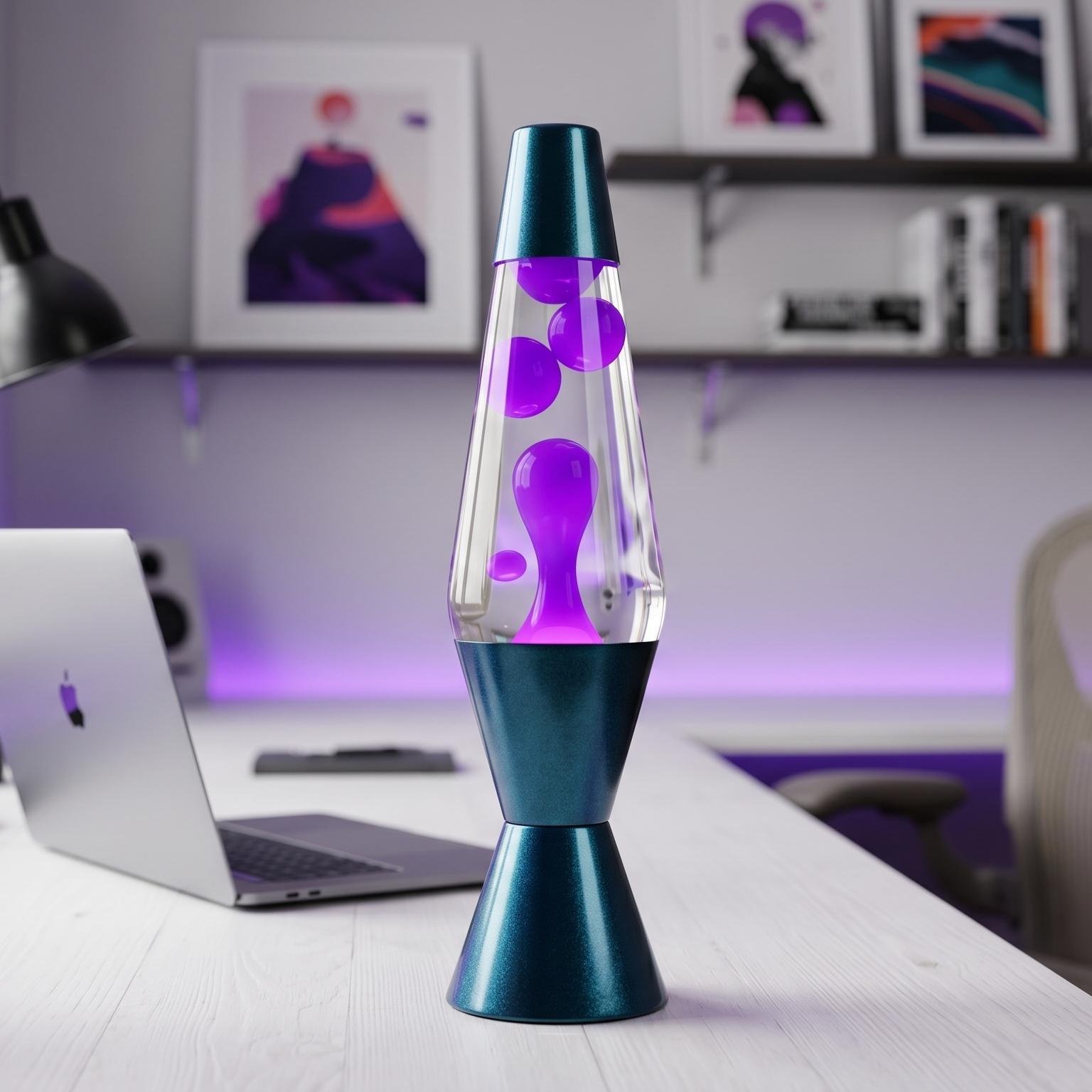 oru 1〜4本 ラバランプ レトロ照明 Lava Lamp - Purple Blue 14.5