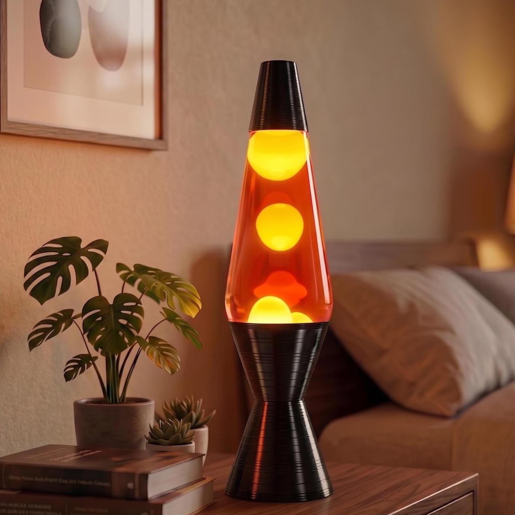 Retro Rocket Lava Lamp オレンジイエロー 新品未使用品 Lava Lamp Vintage - Custom Unique Decor Orange Yellow | Retro Glow
