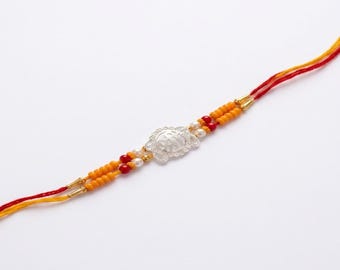 Shree Rakhi for Brother | Shree Symbol Rakhi for Men | Skin Friendly Rakhi with Roli Chawal | Raksha Bandhan Rakhi USA