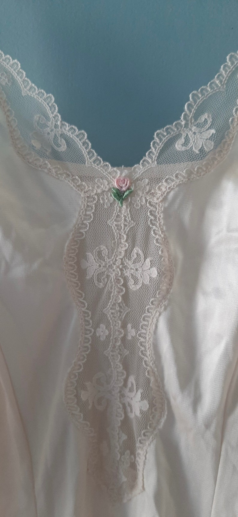 Vintage 'Sweet Nothings' Maidenform lingerie, vintage nude slip dress, mid-century champagne midi slip, 32 chest image 5