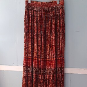 Vintage 1990s boho maxi skirt /broomstick skirt / festival skirt/ Indian cotton gauzy hippie skirt / Size Small to Medium zdjęcie 6