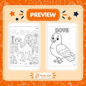 Country Animals Coloring Book for Kids Bolume 4, Printable Animal ...