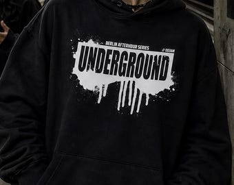 Techno Rave Hoodie Oversized – Berlin Underground Heavyweight Streetwear Unisex