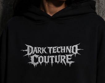 Dark Techno Couture Oversized heavyweight hoodie
