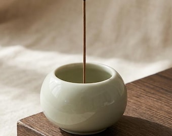 Ceramic Incense Holder Bowl, Zen Incense Stick Burner, Meditation Room Altar Decor, Tea Ceremony Yoga Gift