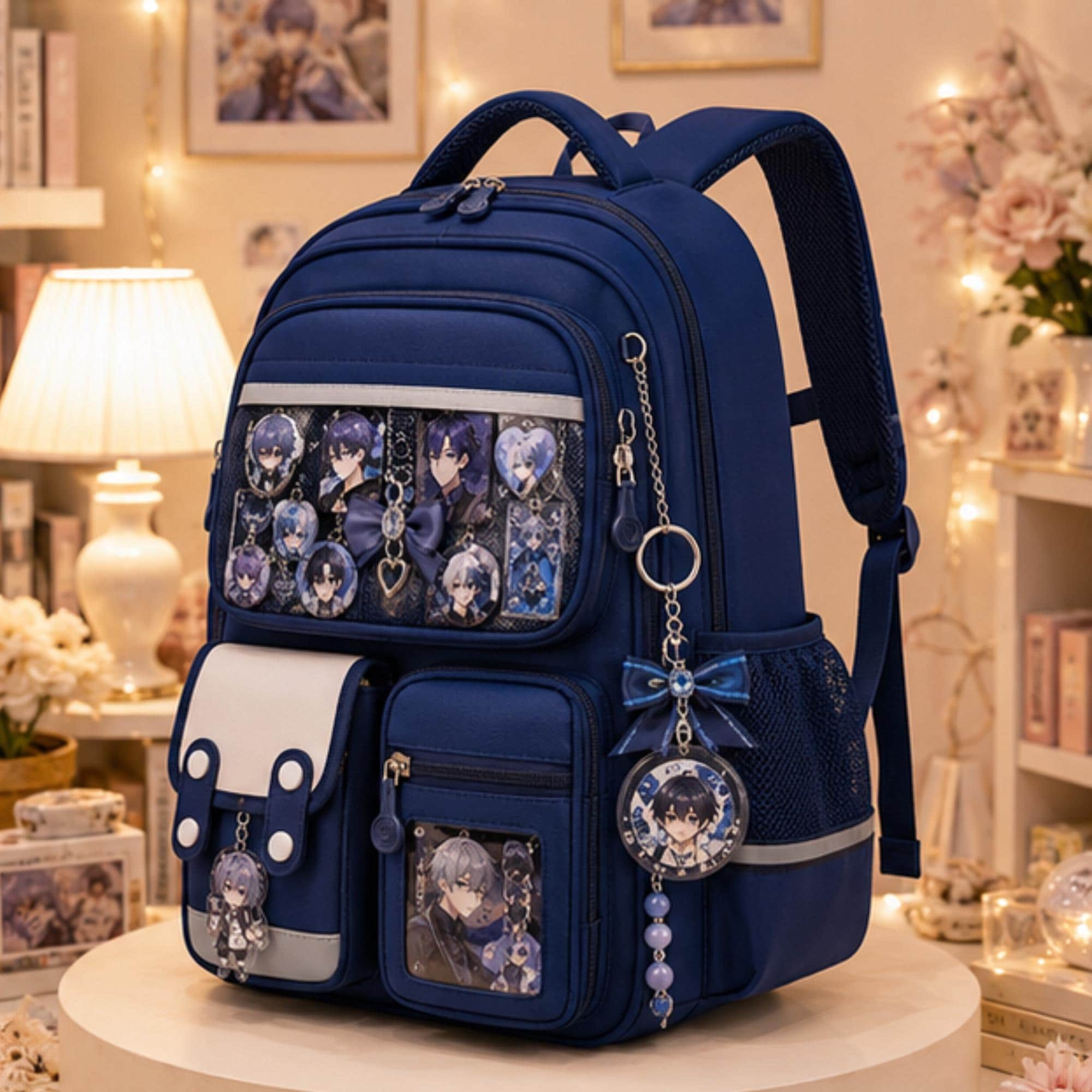 BUBBLES tiered school onepieace Sサイズ Anime School Backpack Lightweight Spine Protection Backpack