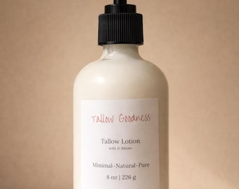 Tallow & Jojoba Lotion | Grass-Fed Tallow Moisturizer | Natural Face and Body Lotion