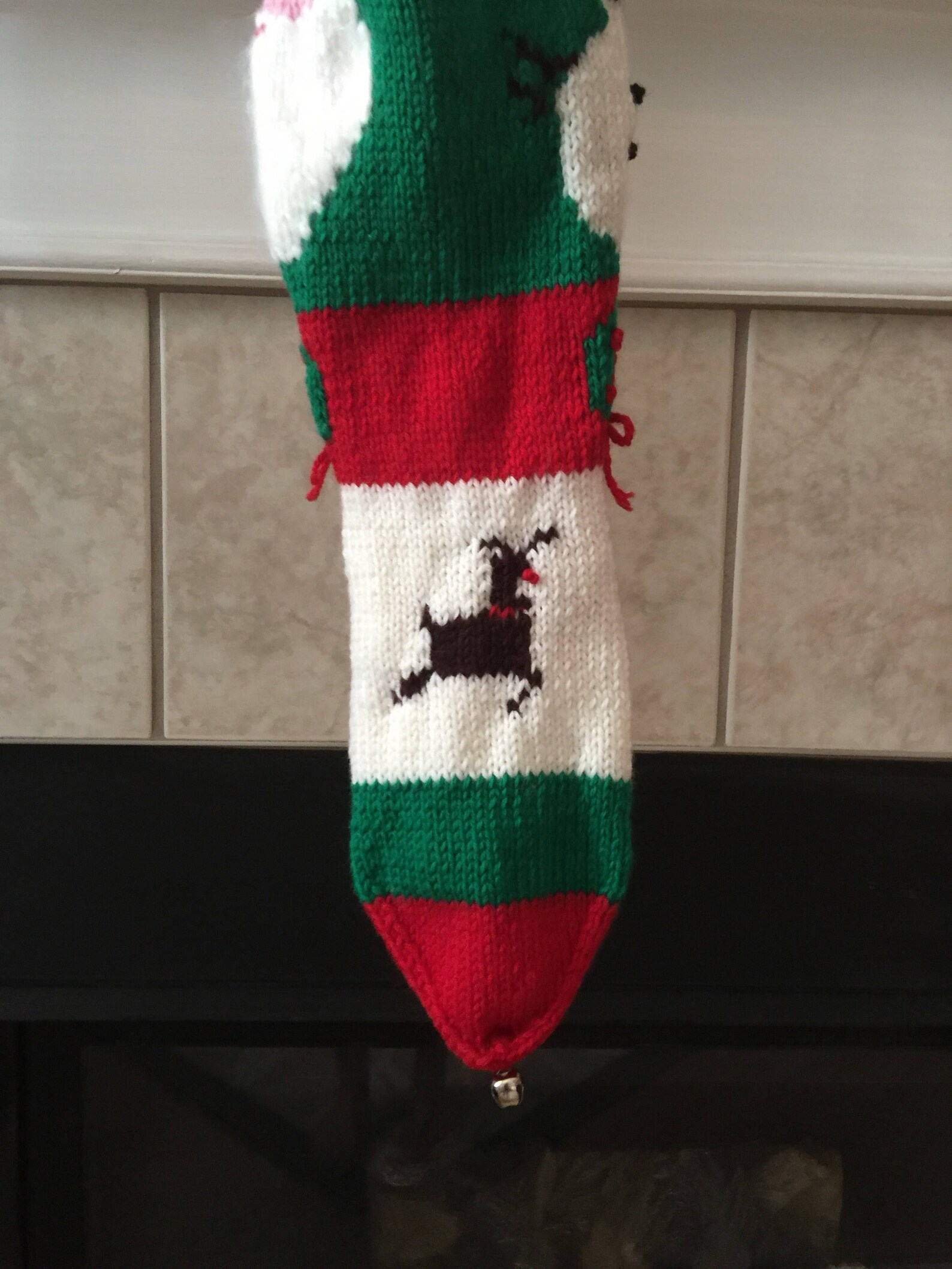 Homemade Knitted Christmas Stockings 