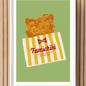 Famichiki Print, Japanese Convenience Store Art, Konbini Snack Illustration (Digital Download)