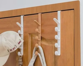 Personalized Over The Door Hook Rack, Custom Coat Hanger Organizer