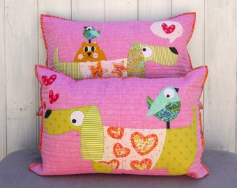 Slim and Slinky cushion pattern. PDF Instant download