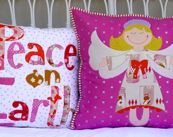 Angel Delight Christmas cushions. PDF pattern