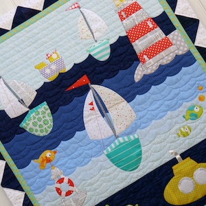 Ship to Shore Applique Quilt Pattern Instant Download PDF Brother Scan N Cut compatible image 2