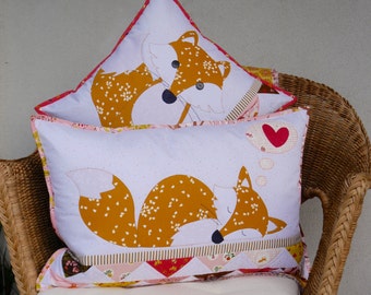 FOXIES PDF applique pattern for two cushions