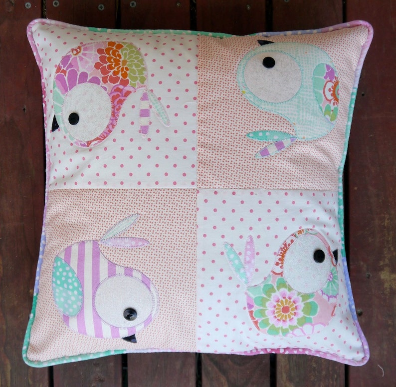 Pip and Ellie Applique Cushion PDF Pattern instant download image 3