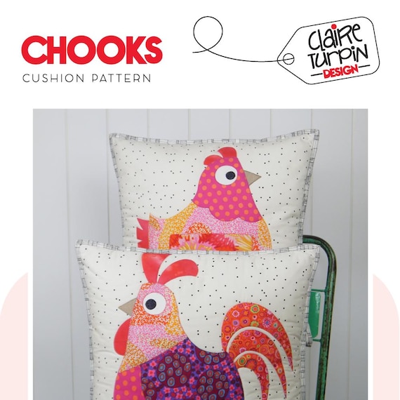 Chooks Appliqué Cushion Pattern