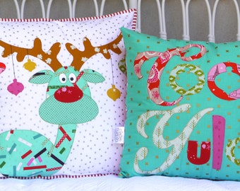 Cool Yule christmas cushion set. PDF pattern