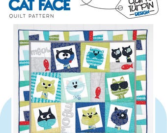 Catface Applique Quilt Pattern
