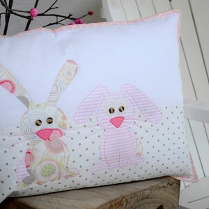 Happy Little Rabbits Applique Cushion PDF Pattern Instant - Etsy