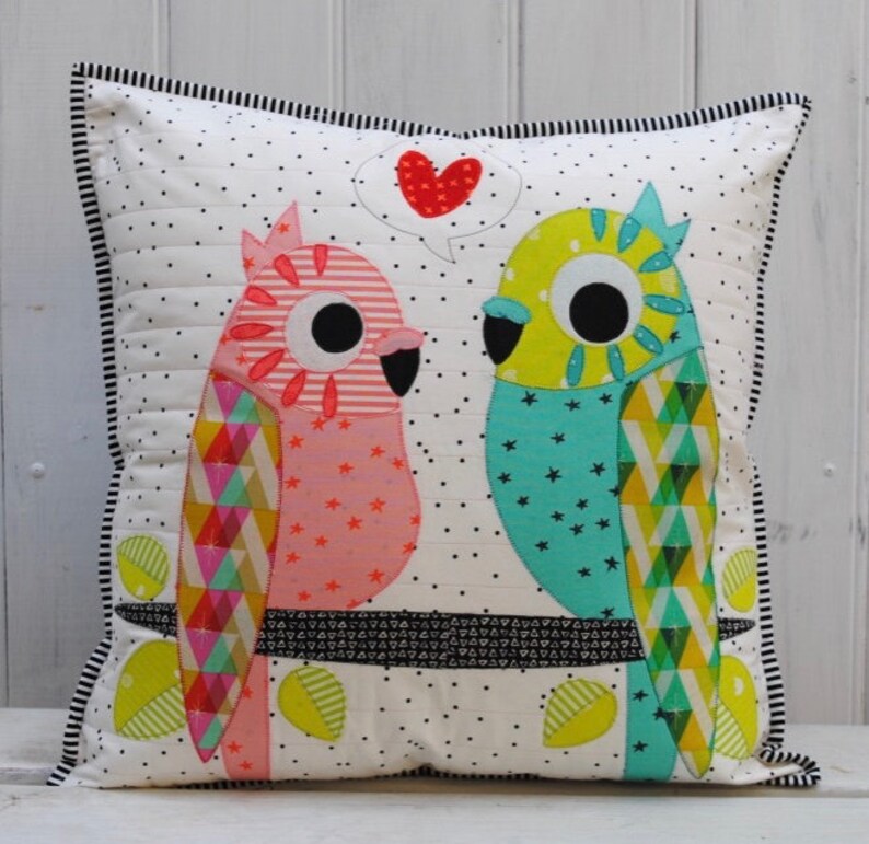 Tweets Applique Cushion Patterns Pdf Instant Download Etsy