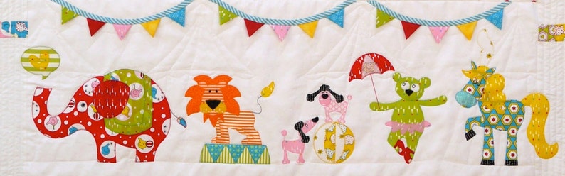 Animal circus applique quilt patterns. Instand download PDF file image 3