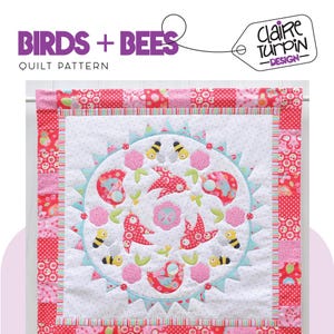 Birds and the Bees Applique Mini Quilt Pattern