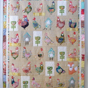 Hen house PDF appliqué pattern