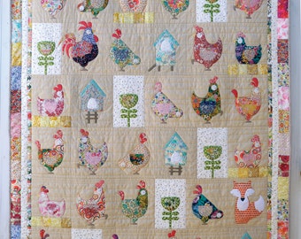 Hen house PDF appliqué pattern